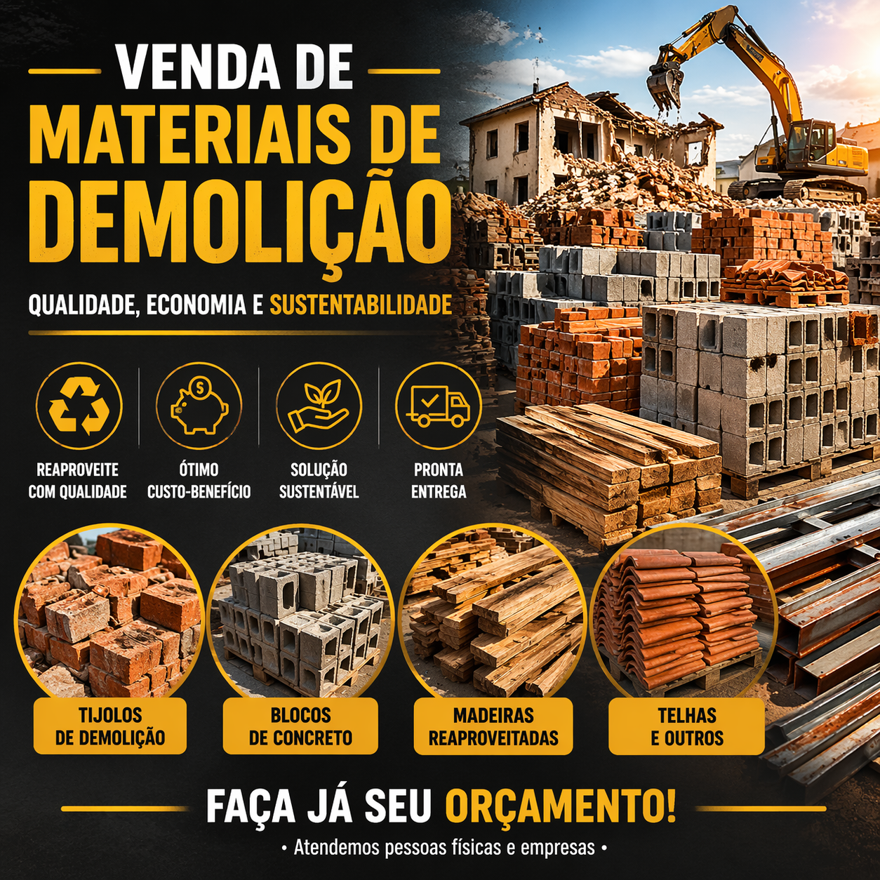 Demolidora Venda de Materiais Usados
